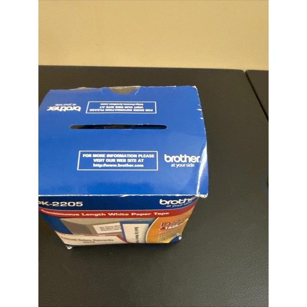 Brother DK-2205 Label Printer Labels Black On White 2.4